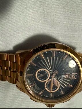S. Coifman Rose Gold Men's Dress Watch - Black Dial
